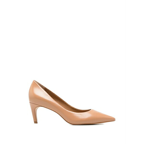 ハラノ レディース パンプス シューズ Pointed-toe leather pumps Neutrals