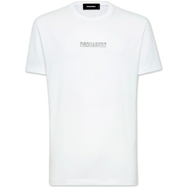 ディースクエアード メンズ プルオーバー トップス Logo-print t-shirt White