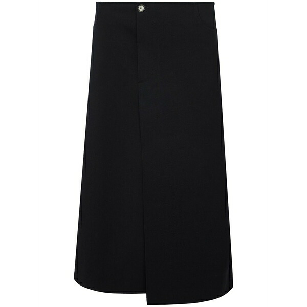 プロエンザショラー レディース スコート ボトムス Asymmetric twill wrap skirt Black