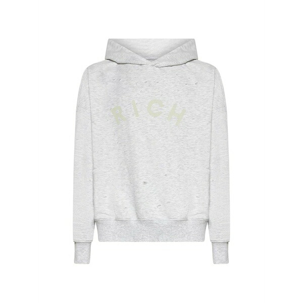 ジョン バージニアの州都 メンズ パーカー・スウェットシャツ アウター Distressed hoodie Grey