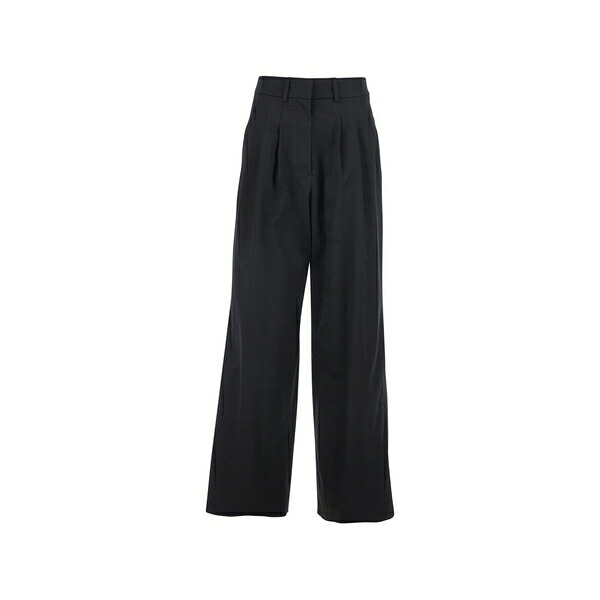 PTトリノ レディース カジュアルパンツ ボトムス Pleated palazzo pants Black｜asty