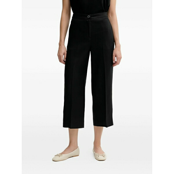 ベネトン  レディース 心地好いズボン下 ボトムス Cropped trousers Black