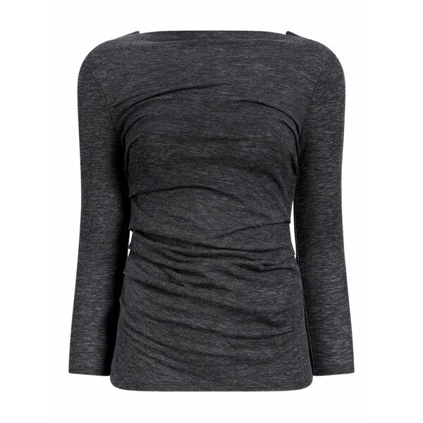 プロエンザ スクーラー 白いこと 付け札 レディース プルオーバー トップス Blythe  boat-neck gathered top Grey