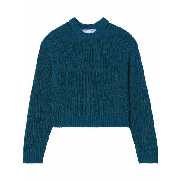 プロエンザ スクーラー 白いこと 付け札 レディース 編み物\u0026スウェーター アウター Cut-out rib-knit jumper Blue