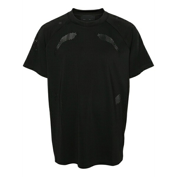 ヘリオットエミル メンズ Tシャツ トップス Intine round-neck perforated t-shirt Black｜asty 47,280円