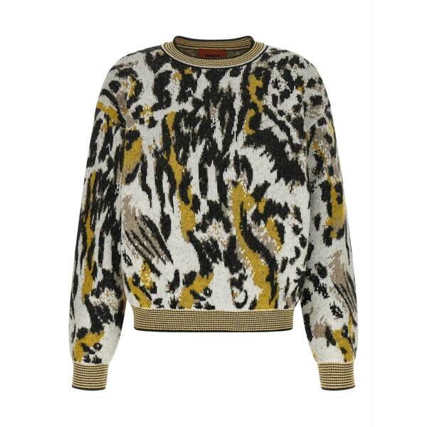 ミッソーニ レディース 編み物\u0026ティーシャツ アウター Animalier patterned sweater Black