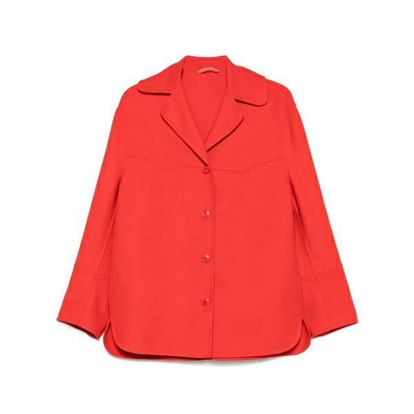 エルマンノ シェルヴィーノ レディース 厚地の外套 アウター Virgin wool coat Red