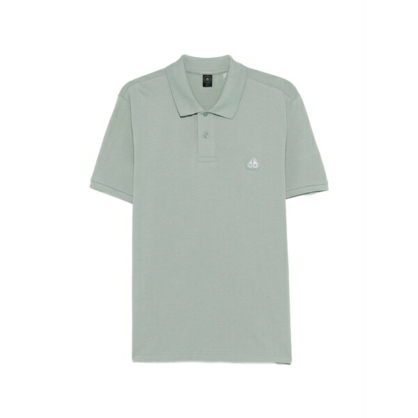 ムースナックルズ メンズ スポーツシャツ トップス Everett logo polo shirt Green