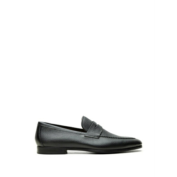 マグナーニ メンズ スリッポン・ローファー シューズ Diezma ii pebbled leather loafers Black｜asty