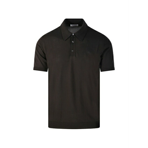 ロベルトコリーナ メンズ スポーツシャツ トップス Regular-fit polo shirt Brown