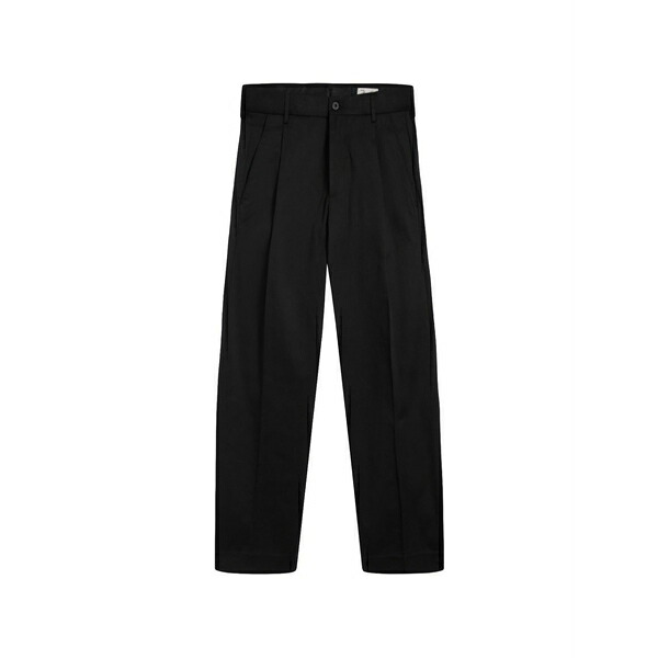 ペンス メンズ 心地好いズボン下 ボトムス Pleated trousers Black