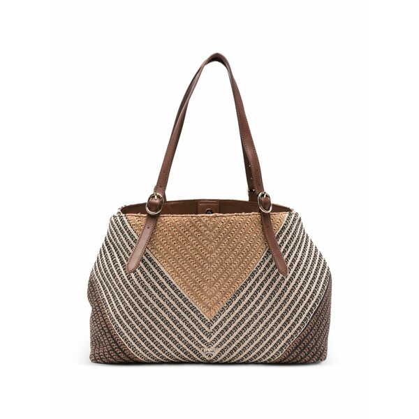 ツインセット レディース トートバッグ バッグ Chevron tote bag Neutrals｜asty