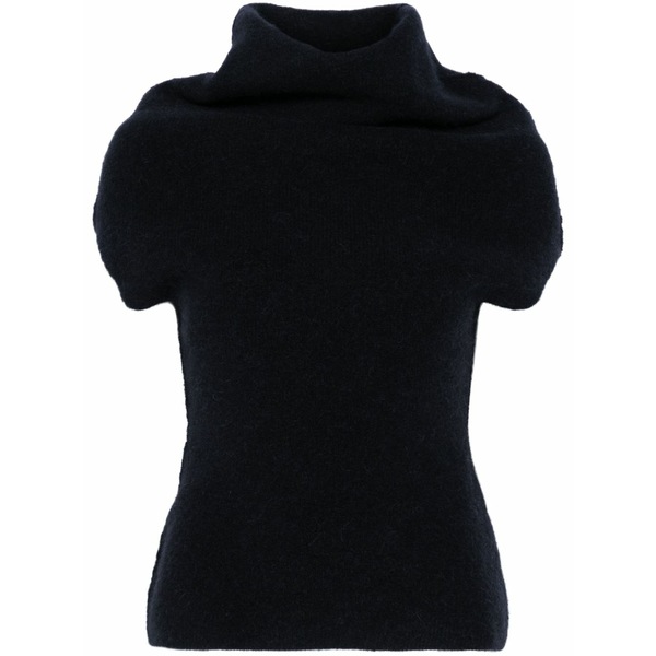 リックオウエンス レディース カットソー トップス Crater knitted top Black