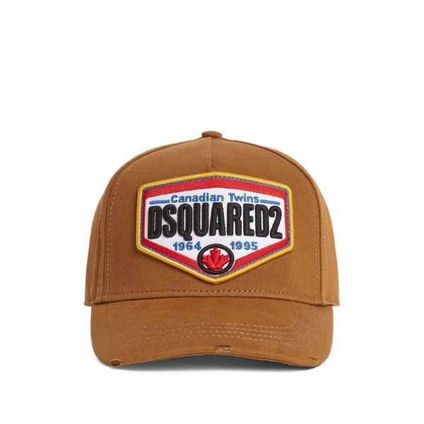 ディースクエアード メンズ かぶり笠 付属品 Cotton baseball cap Brown