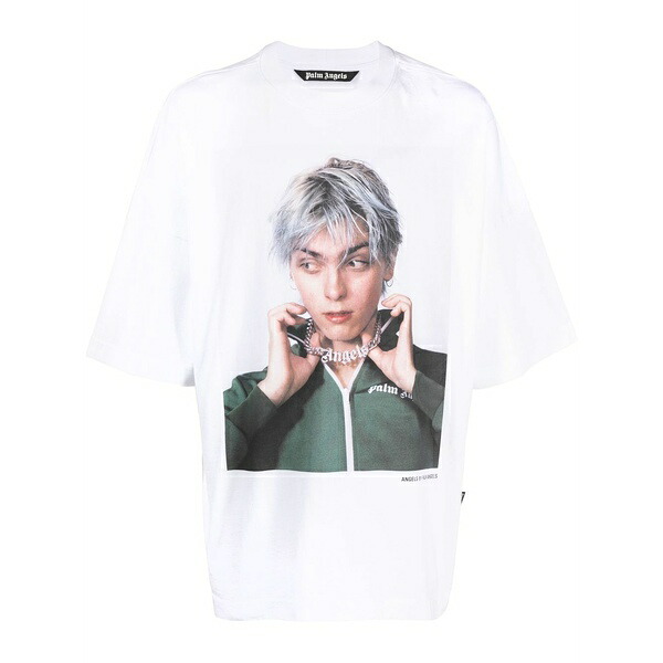 パーム・エンジェルス メンズ ティーシャツ トップス X sims photograph-print t-shirt White トップス-メンズファッション