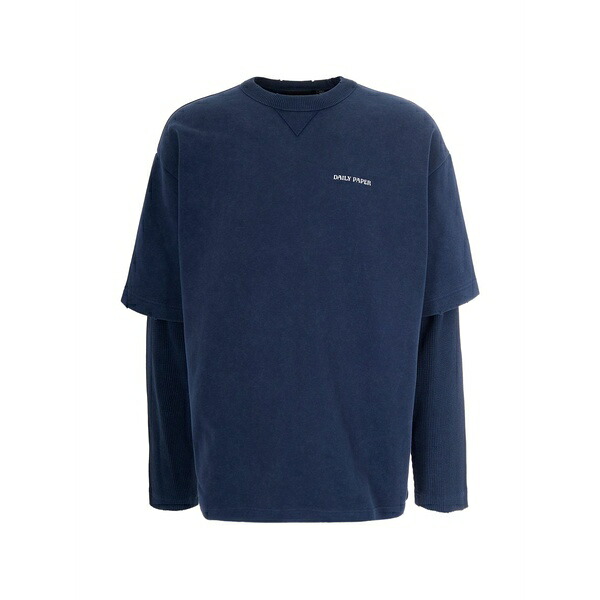 デイリー・調査報告 メンズ スポーツシャツ トップス Big dipper layered t-shirt Blue