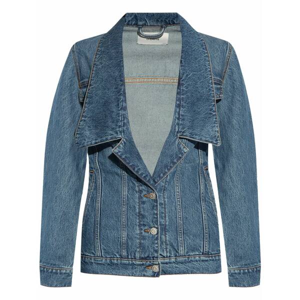 コペルニ レディース 上衣＆上衣 アウター Wide-collar denim jacket  Blue