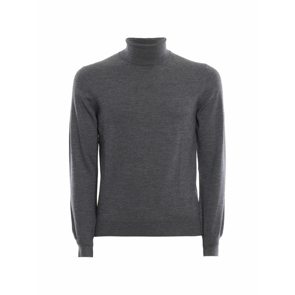 グランサッソ メンズ 編み物\u0026プルオーバー アウター Roll-neck knitted sweater Grey