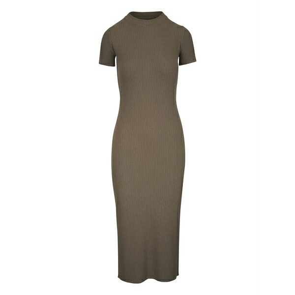 ヴィンス レディース ワンピース トップス Ribbed midi dress Green|asty