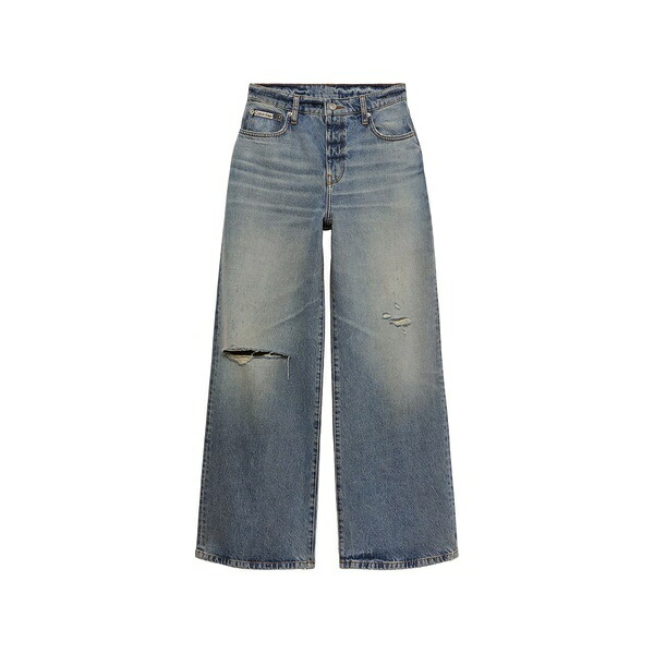 カルバンクライン レディース ジーンズズボン下 ボトムス Distressed jeans Blue