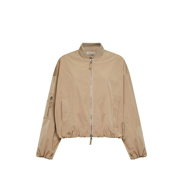 ブランカ ヴィータ レディース 上衣＆上衣 アウター Ribbed-collar zip-up bomber jacket Neutrals