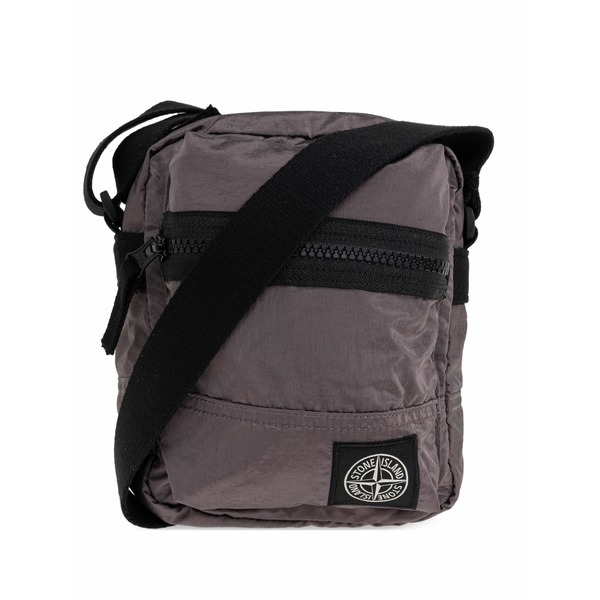 ストーンアイランド メンズ ショルダーバッグ 御徒面子 Zip cross body bag Grey