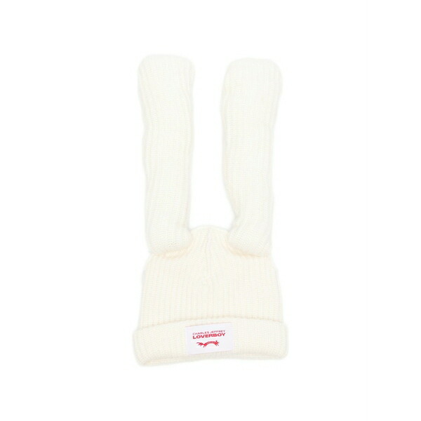 プリンスチャールズ島・ジェフリー メンズ かぶり笠 佩び物 Rabbit-ear beanie hat Neutrals