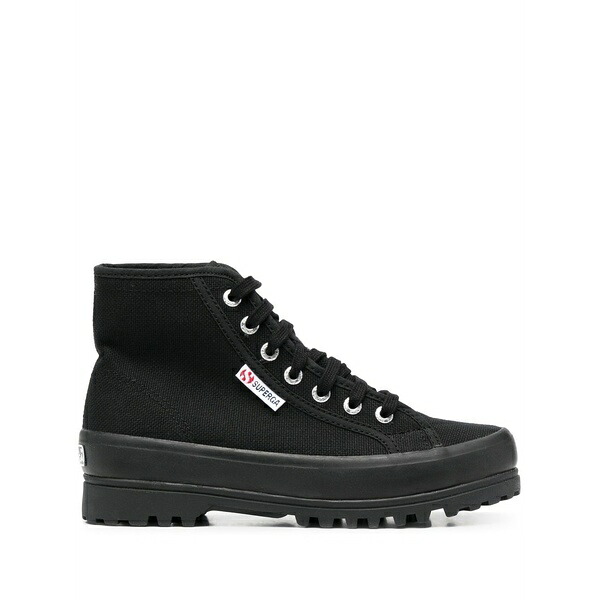 綴りかたガ レディース スニーカー シューズ High-top lace-up sneakers  Black