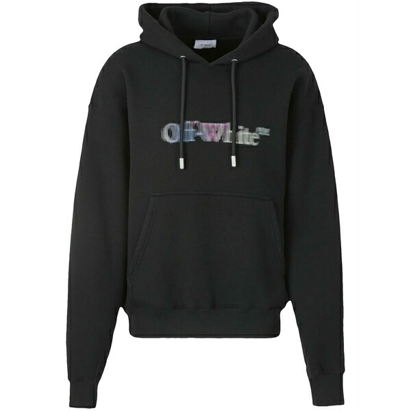 象牙色 メンズ パーカー・スウェットシャツ アウター Logo-print hoodie Black