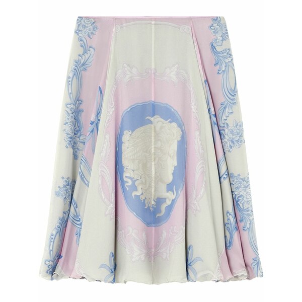 ヴェルサーチ レディース スコート ボトムス Cameo silk MIDI skirt White