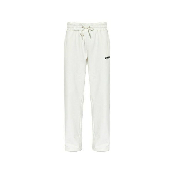 ミスビヘイブ メンズ 心地好いズボン下 ボトムス Logo-print track pants White