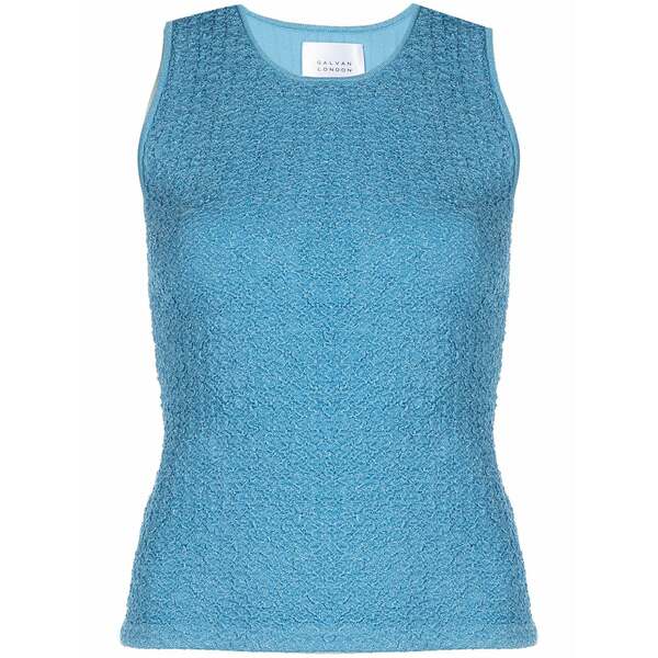 ガルバンロンドン レディース Tシャツ トップス Smock selene top Blue｜asty