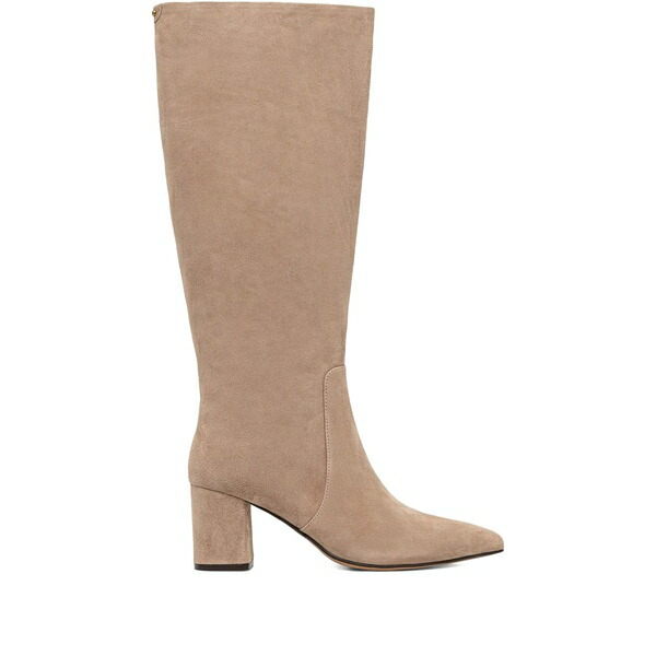 ツイン書き割り レディース ブーツ シューズ 70粍 point-toe knee-high boots Neutrals