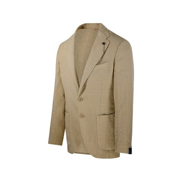 サンタニエロ メンズ ジャケット＆ブルゾン アウター Buttoned single-breasted blazer Neutrals｜asty 81,840円