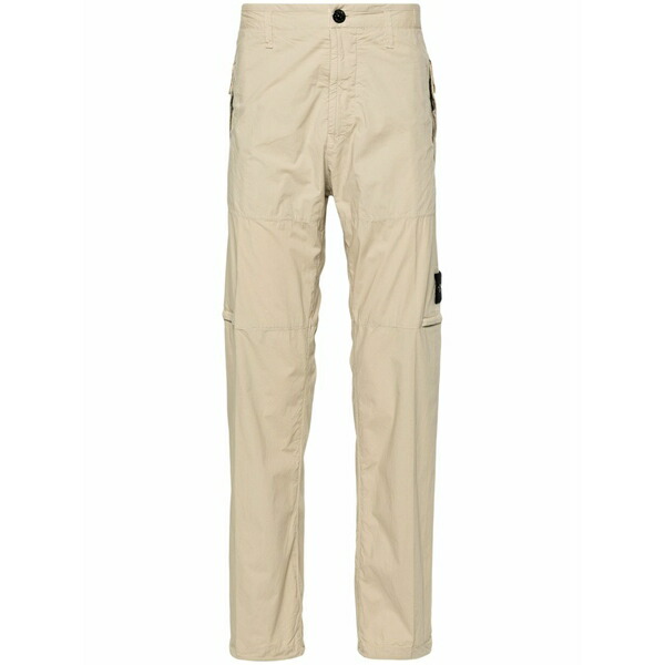 ストーンアイランド メンズ カジュアルパンツ ボトムス Compass-badge tapered trousers Neutrals