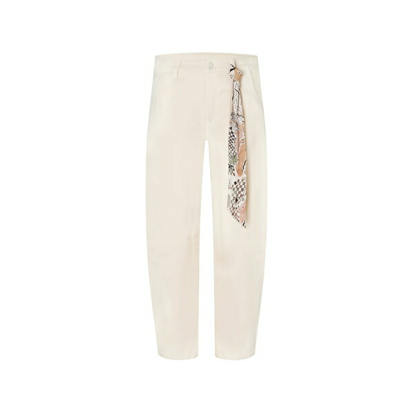 カンビオ レディース 心地好いズボン下 ボトムス Scarf-detailed trousers Neutrals