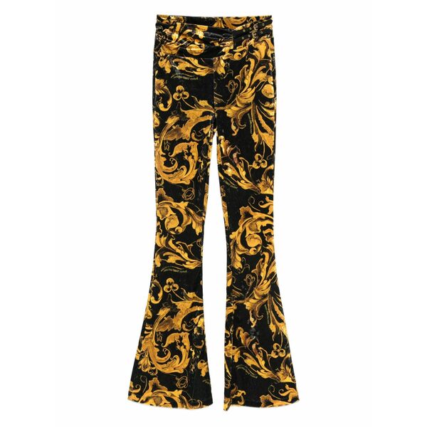 ベルサーチ レディース カジュアルパンツ ボトムス Barocco-print trousers Black