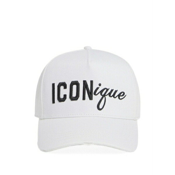 ディースクエアード メンズ かぶり笠 付属品 Iconique baseball cap White