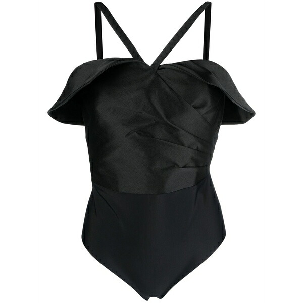 ズハイル・ムラド レディース カットソー トップス Draped sleeveless bodysuit  Black