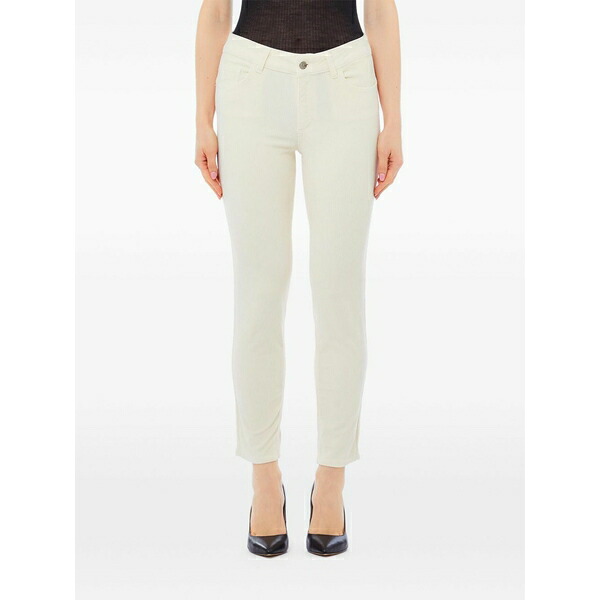 リュージョー レディース ジーンズズボン下 ボトムス High-waisted corduroy denim Neutrals