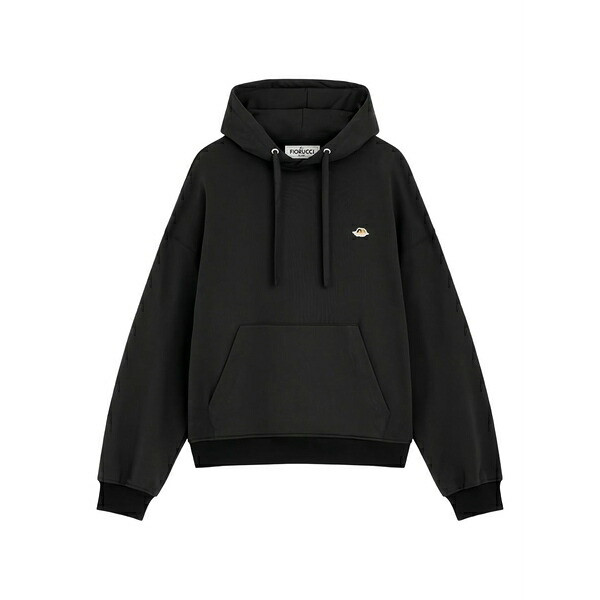 フィオルッチ レディース パーカー・スウェットシャツ アウター Logo-embroidered hoodie Black