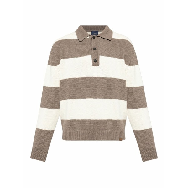 ポールアンドシャーク メンズ 編み物\u0026プルオーバー アウター Striped sweater Brown