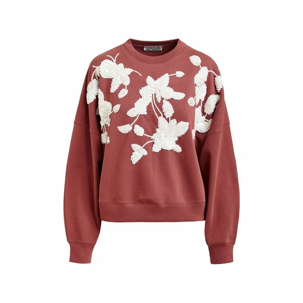 エッセンシャルアントワープ レディース 編み物\u0026スウェーター アウター Sequinned sweatshirt Red