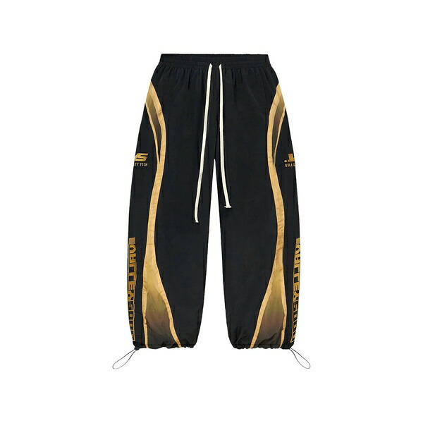頭を覆う物 メンズ 心地好いズボン下 ボトムス Drawstring track pants Black