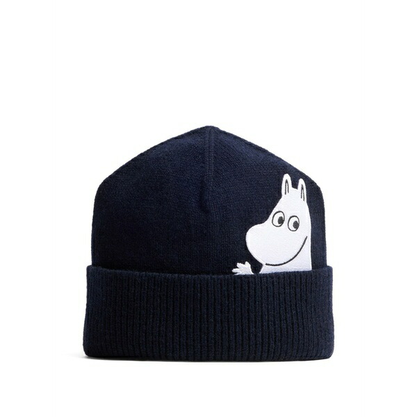 ジャンパトゥ メンズ 帽子 アクセサリー X moomin ribbed beanie hat Blue｜asty