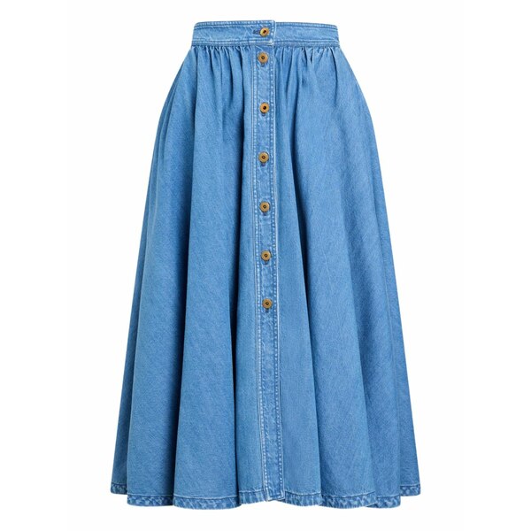 ジャンパトゥ レディース スコート ボトムス Buttoned maxi a-line skirt Blue