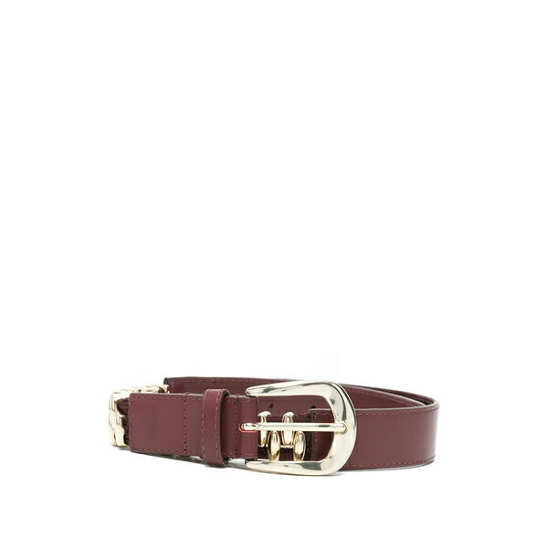 サンドロ レディース ベルト アクセサリー Leather belt Red｜asty