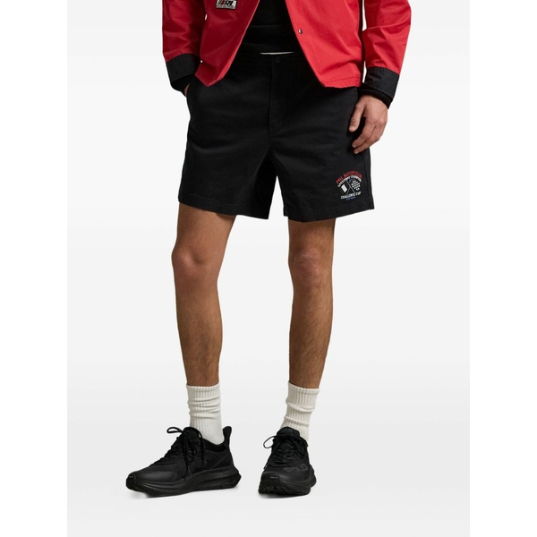 ラルフローレン メンズ 心地好いズボン下 ボトムス Motor club-embroidered shorts Black