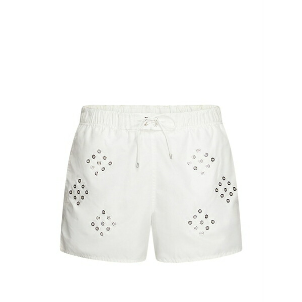 ルドヴィック ド サン 独居室ナン メンズ 心地好いズボン下 ボトムス Eyelets swim shorts White