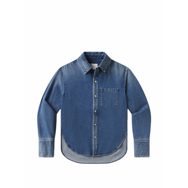 シチズンズ オブ 人間らしさ レディース プルオーバー トップス Button chest pocket denim shirt Blue